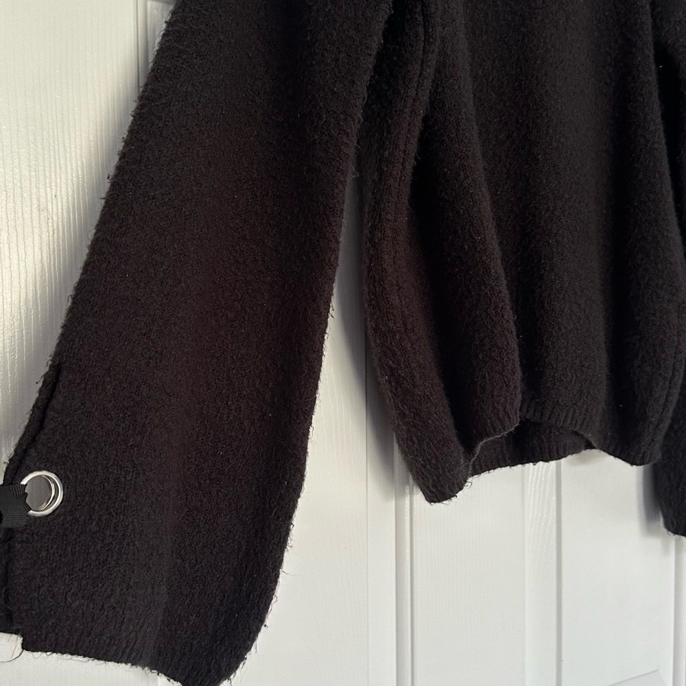 black sweater